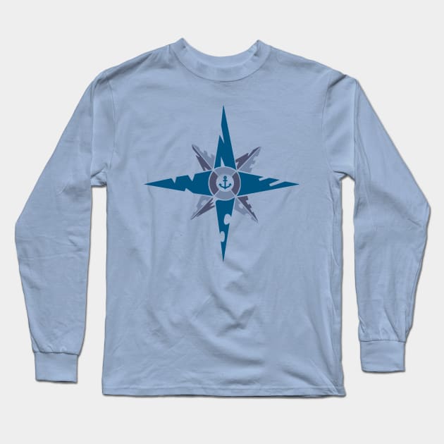 compass rose Long Sleeve T-Shirt by NitArtCafe